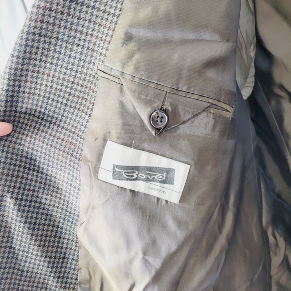 Lauren Ralph Lauren Houndstooth Suit Jacket Blazer 100% Wool Lined Mens 54R - Picture 10 of 13